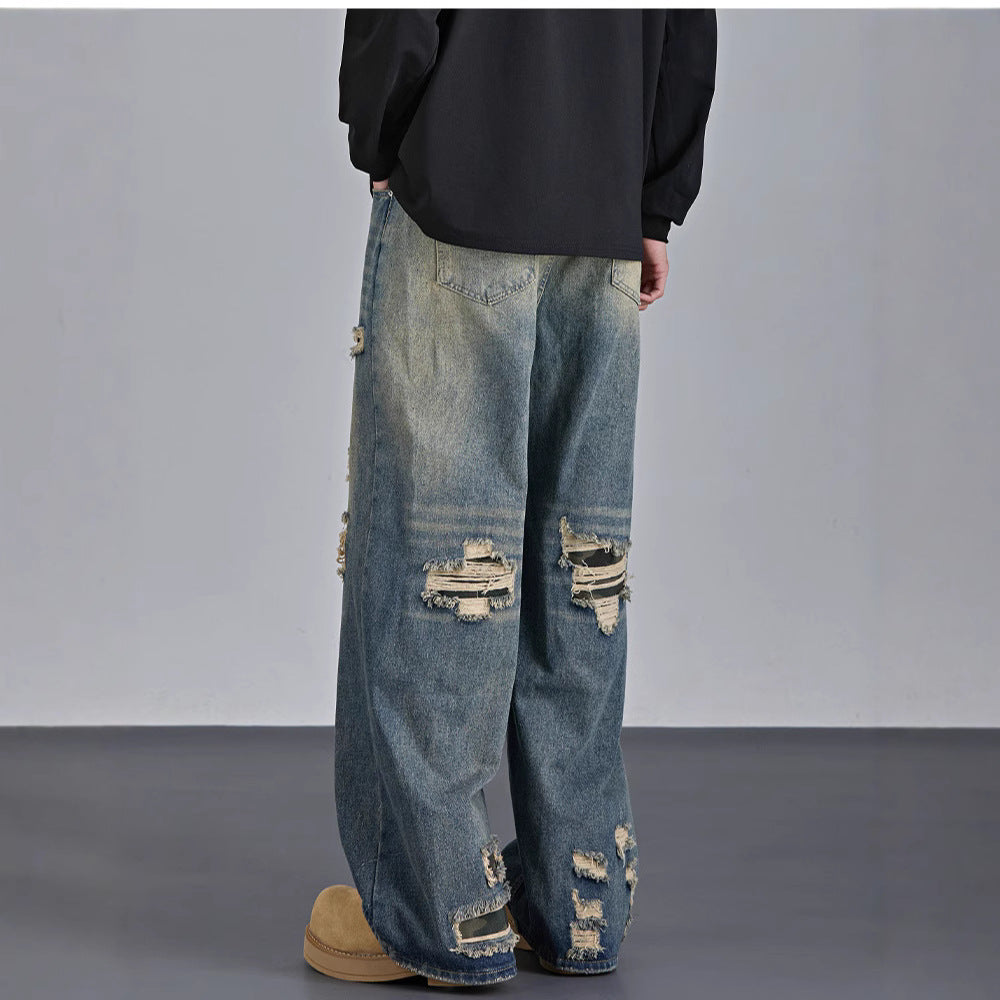 Two Tone Ripped Jeans