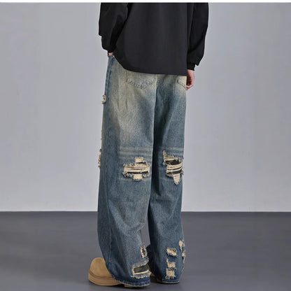 Two Tone Ripped Jeans