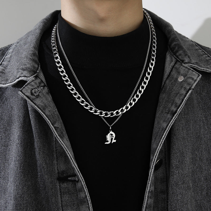 Letter Pendant Necklace