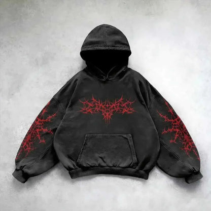 Pattern Printed Hoodie