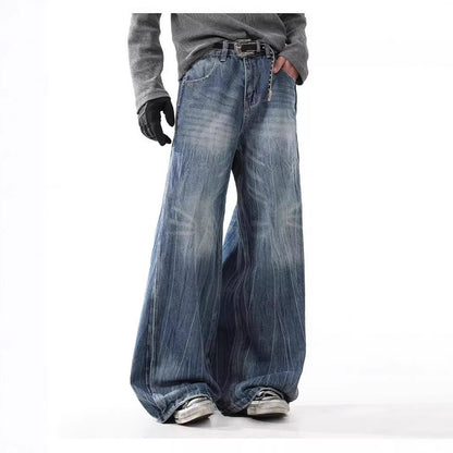 Lightning Wash Wide-Leg Denim