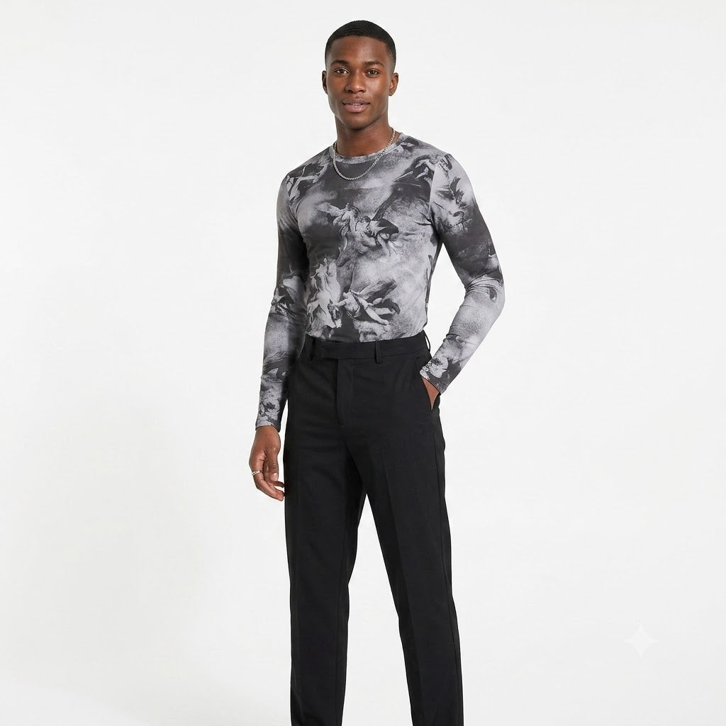Classical Print Long Sleeve