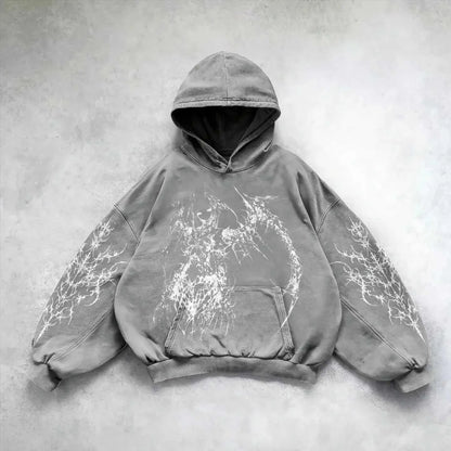 Pattern Printed Hoodie