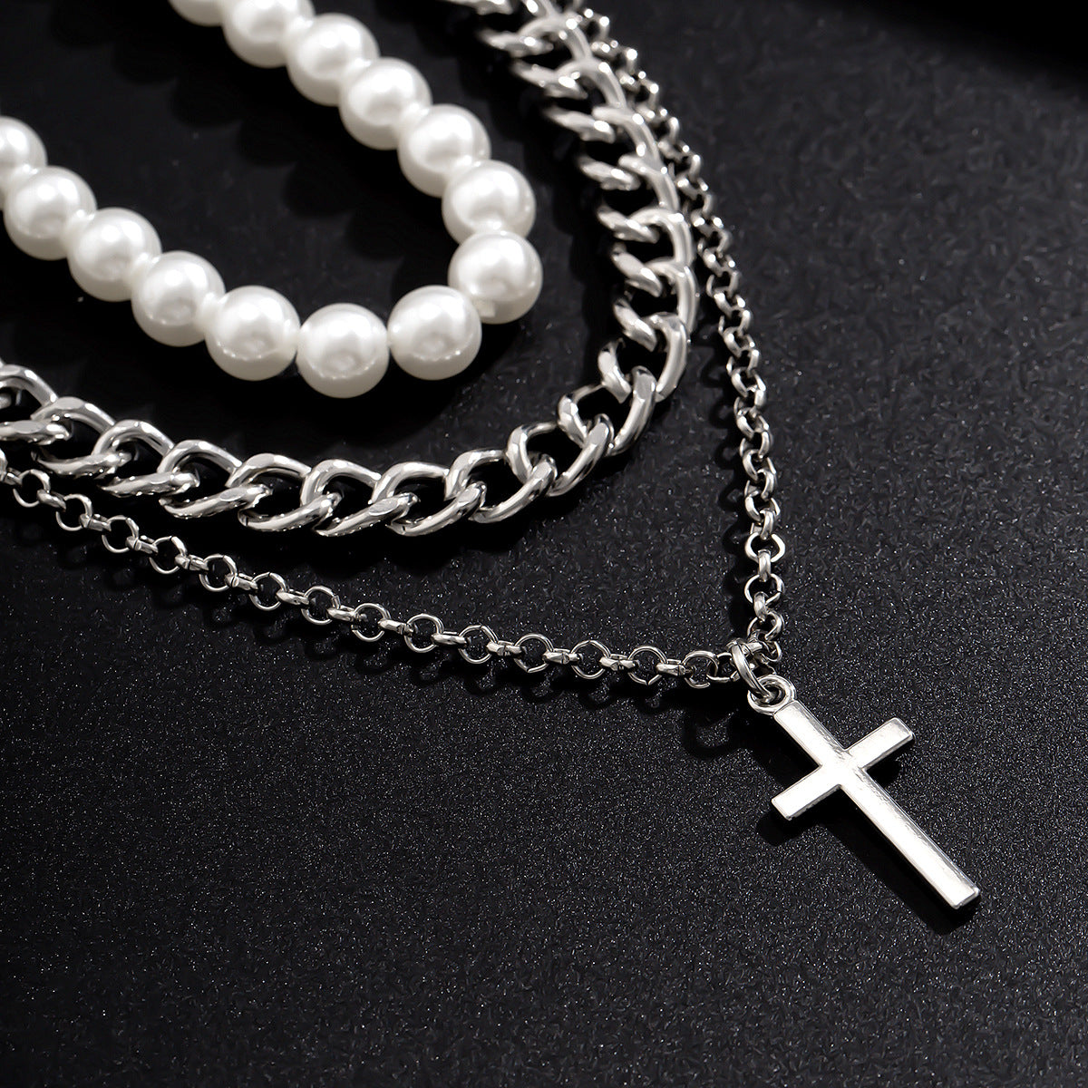 Pearl Cross Necklace