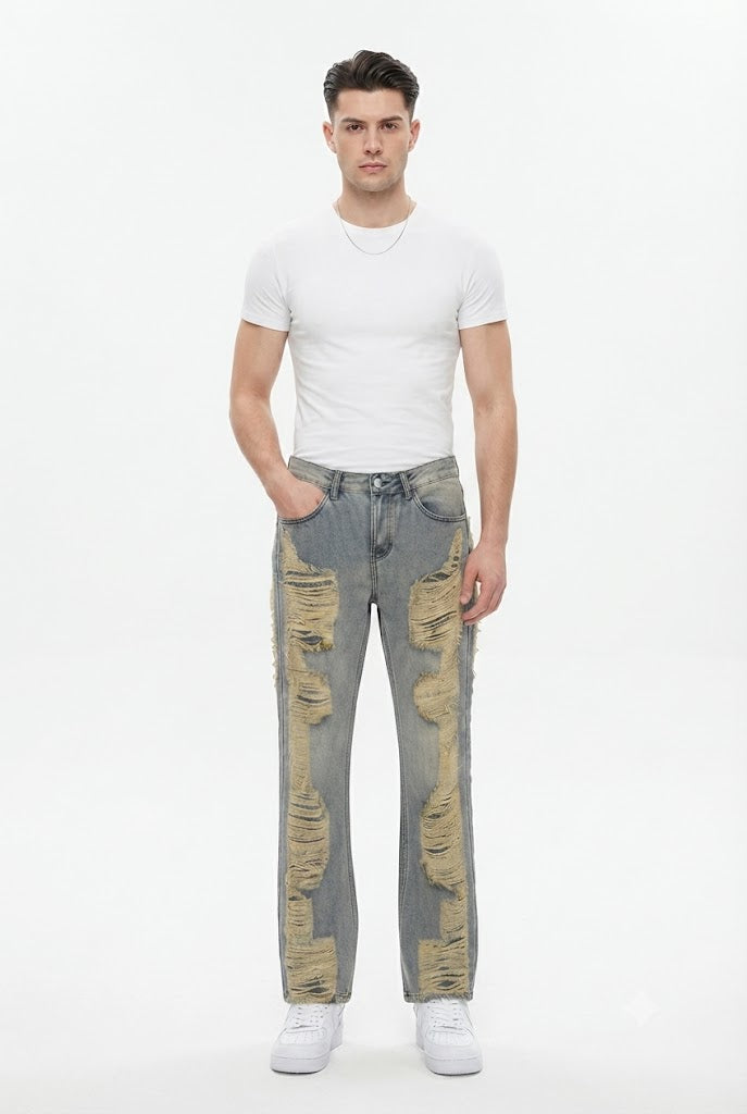 Distressed Stacked Jeans