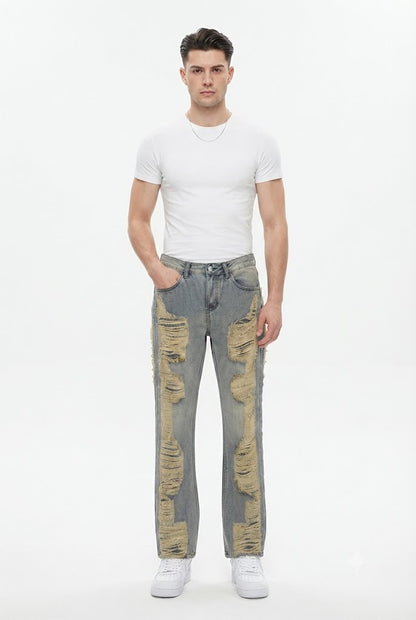 Distressed Stacked Jeans