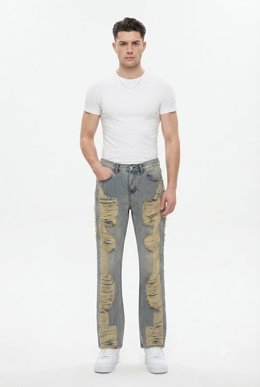 Distressed Stacked Jeans