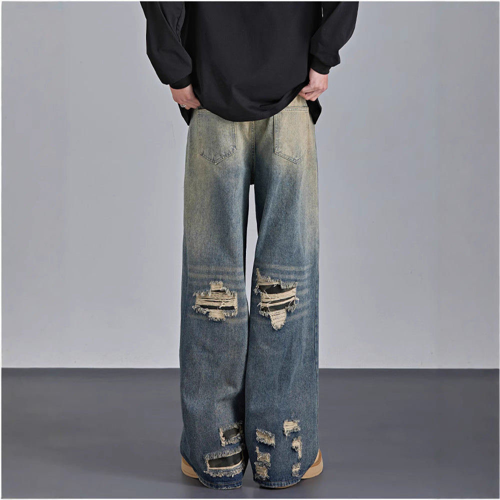 Two Tone Ripped Jeans