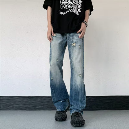 Faded Distress Denim