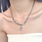 Sweet Heart Star Zircon Charm Necklace