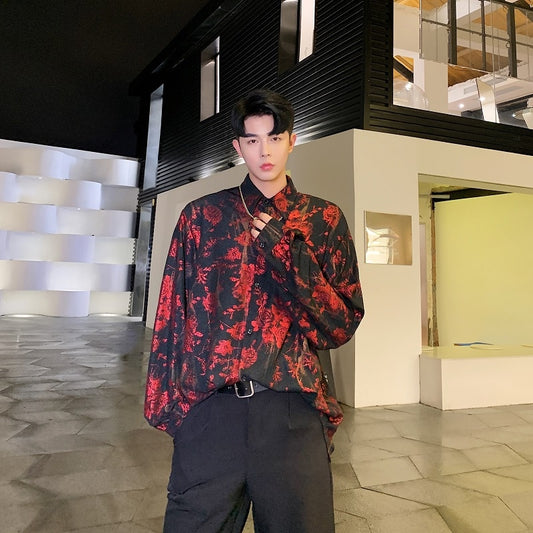 Streetwear Hip Hop Floral Shirt