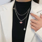 Double Layers Loving Heart Necklace