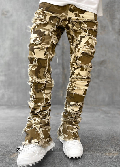 Fringe Patch Stacked Jeans