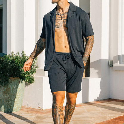 Two Piece Set Short Sleeve Shirt