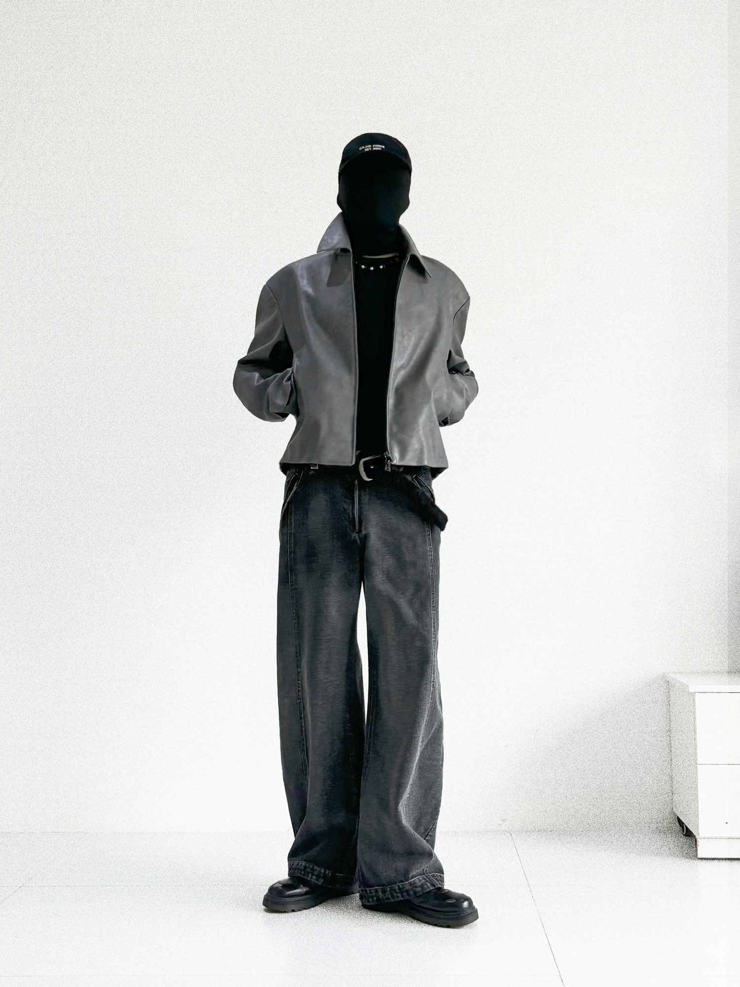 Mid Waist Wide Leg Denim Pants