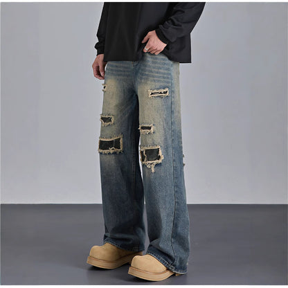 Two Tone Ripped Jeans