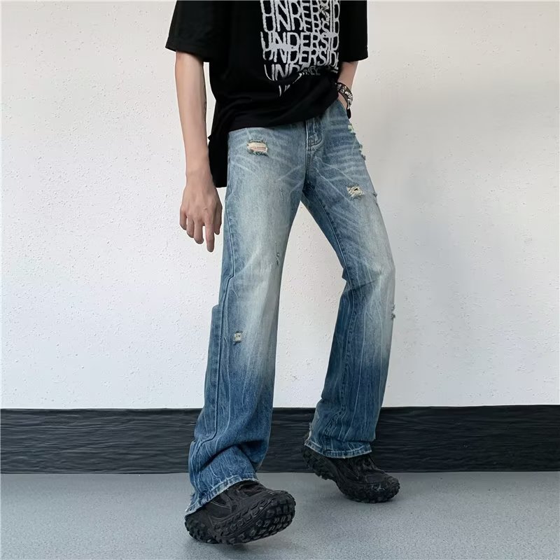 Faded Distress Denim