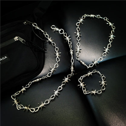Thorn Zipper Necklace Bracelet