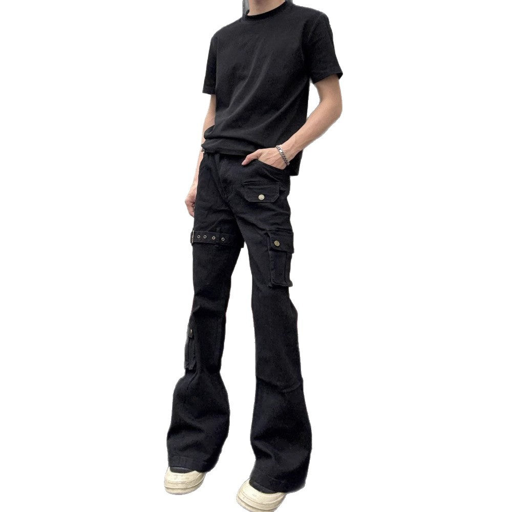 High Street Multi-Pocket Flared Jeans