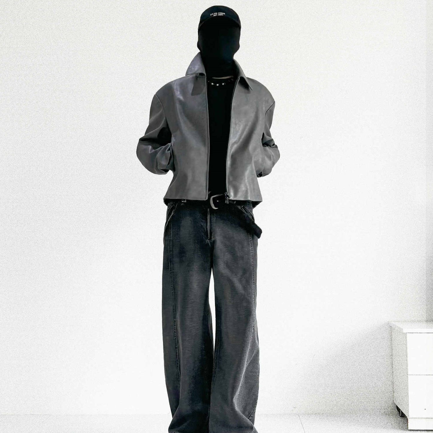 Mid Waist Wide Leg Denim Pants