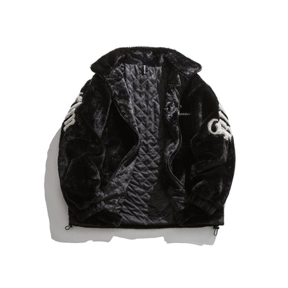 Furry Embroidered Jacket