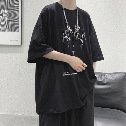 Lightning Graphic Oversized Tee