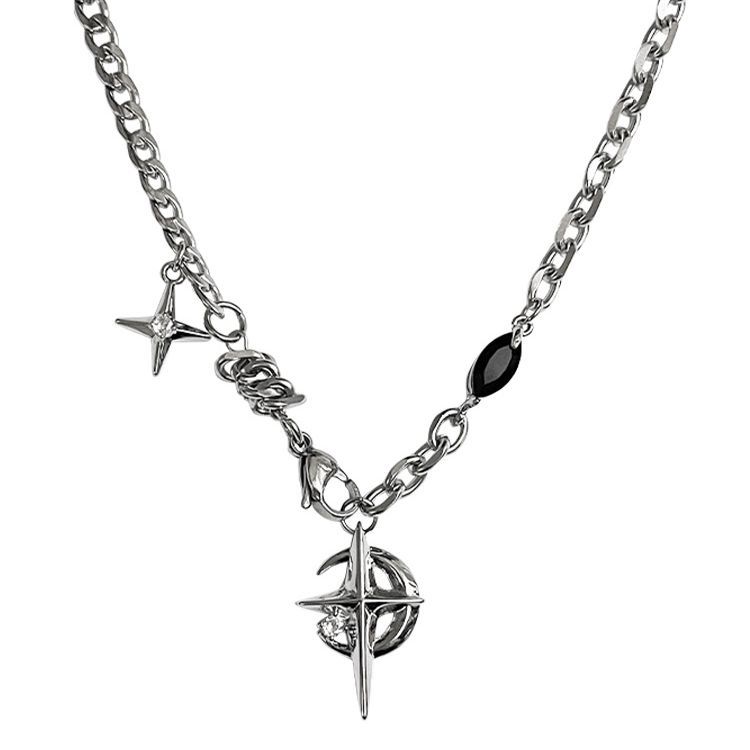 Gemstone Hip-hop Street Necklace