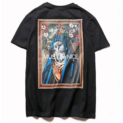 Cotton loose short sleeve T-shirt