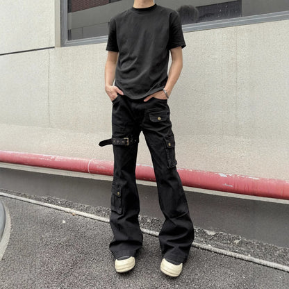 High Street Multi-Pocket Flared Jeans