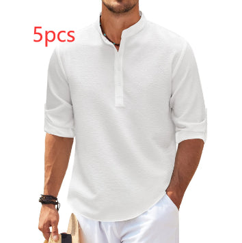 Long Sleeve Casual Stand Collar Shirt