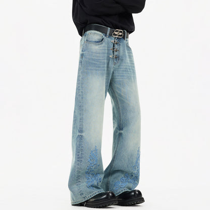 Distressed Bootcut Jeans