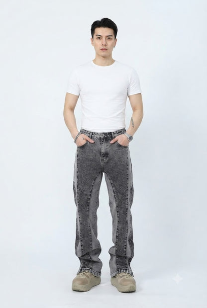 Panel Stitch Denim Jeans