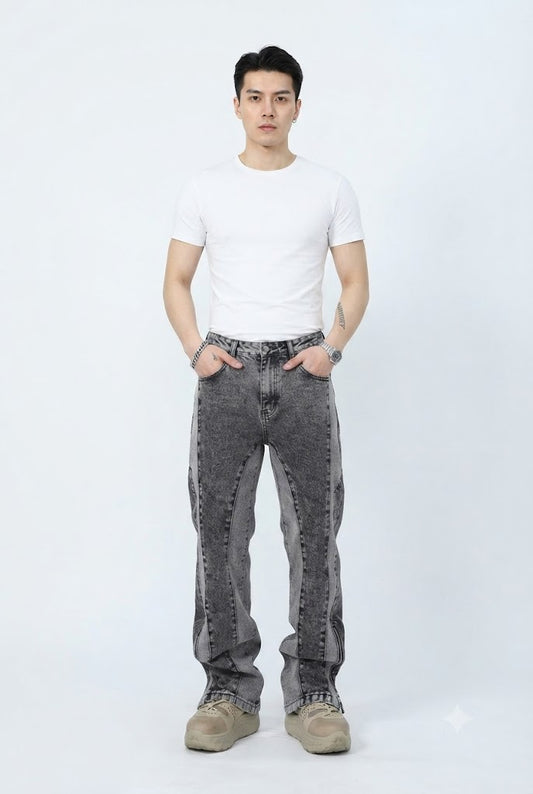 Panel Stitch Denim Jeans