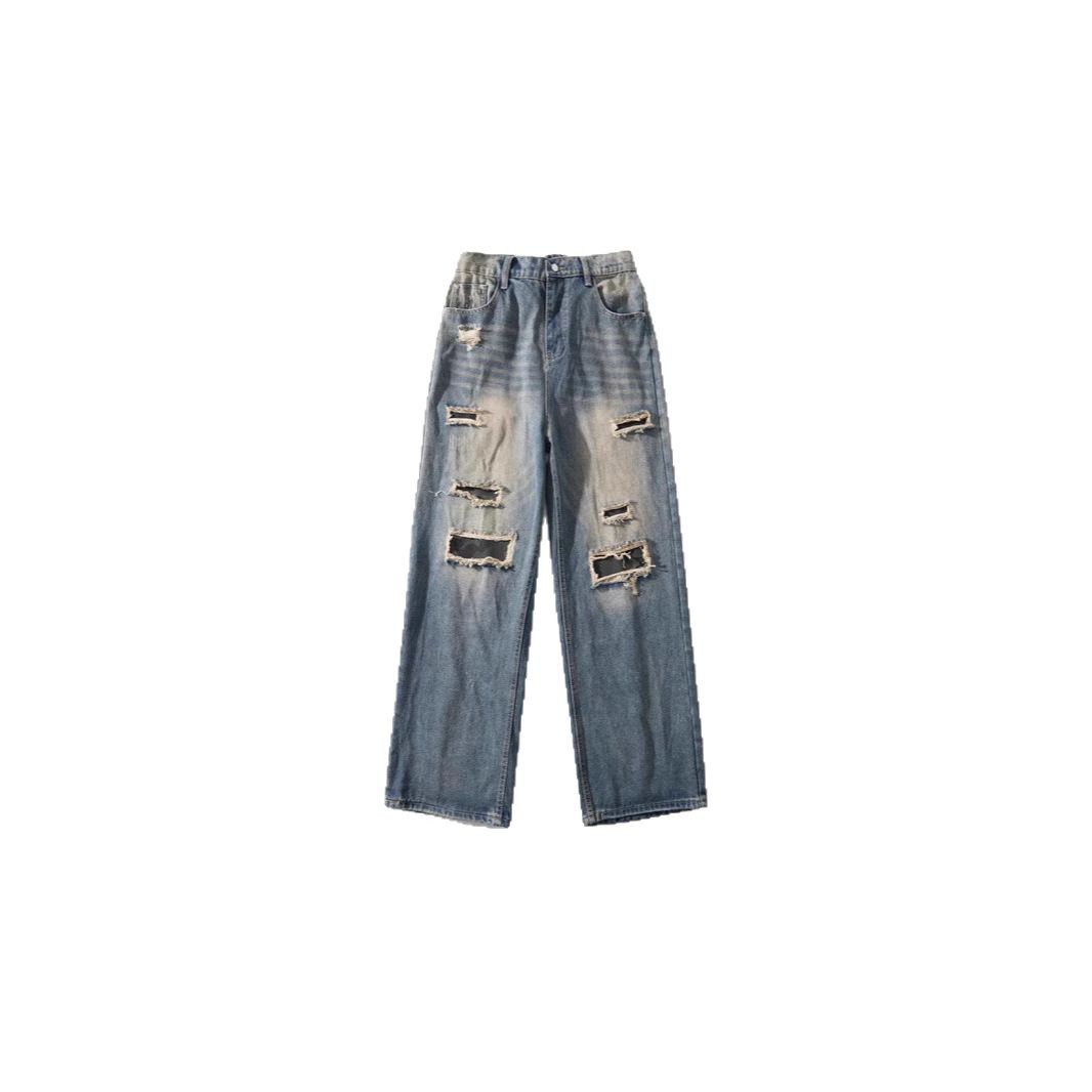 Two Tone Ripped Jeans