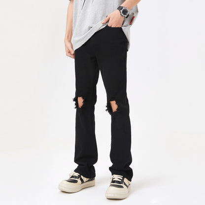Ripped Black Denim