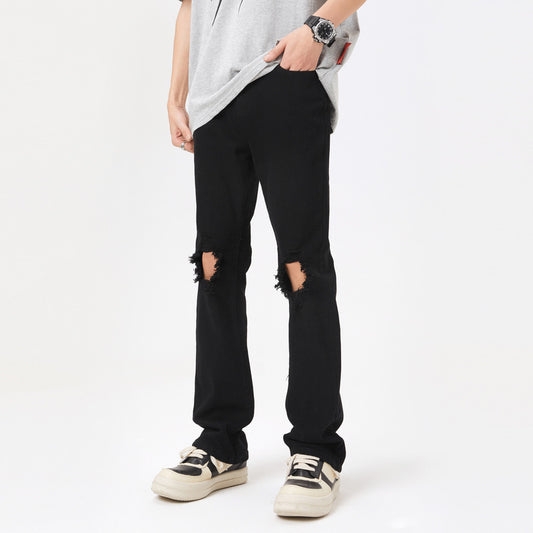 Ripped Black Denim