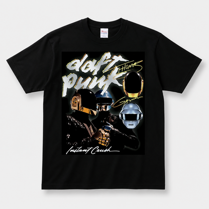 Daft Punk T Shirt Vintage Cotton Graphic Tee