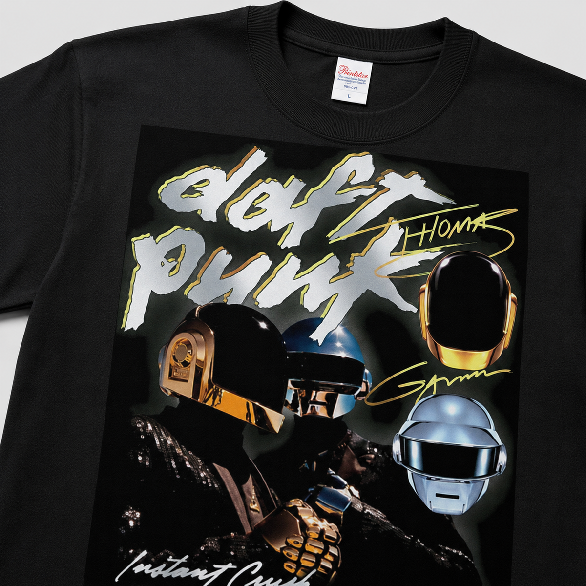 Daft Punk T Shirt Vintage Cotton Graphic Tee