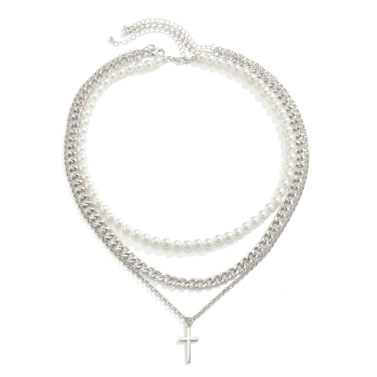Pearl Cross Necklace