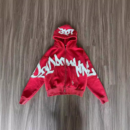Graffiti Patch Zip Hoodie