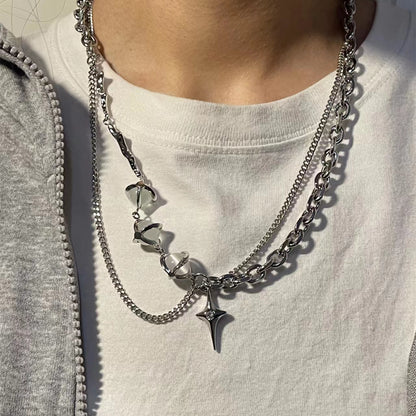 Novien Opal Titanium Steel Necklace