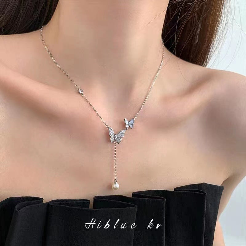 Sweet Heart Star Zircon Charm Necklace