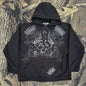 Punk Skull Hoodie Dark Gothic Oversized Streetwear