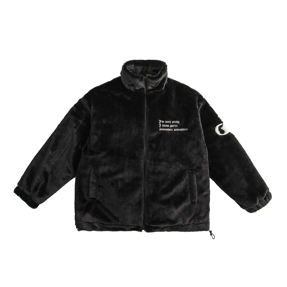 Furry Embroidered Jacket