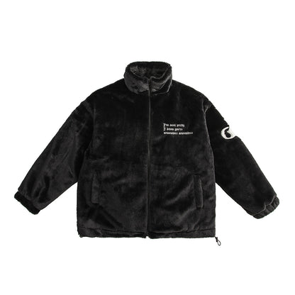 Furry Embroidered Jacket