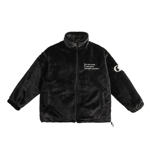 Furry Embroidered Jacket