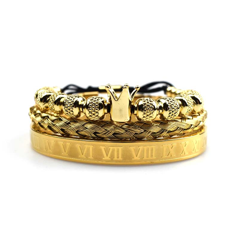 Roman Crown Charm Bracelet