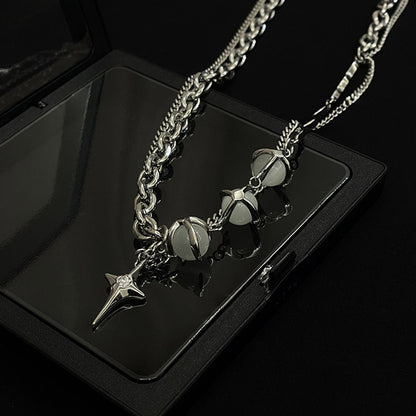 Novien Opal Titanium Steel Necklace