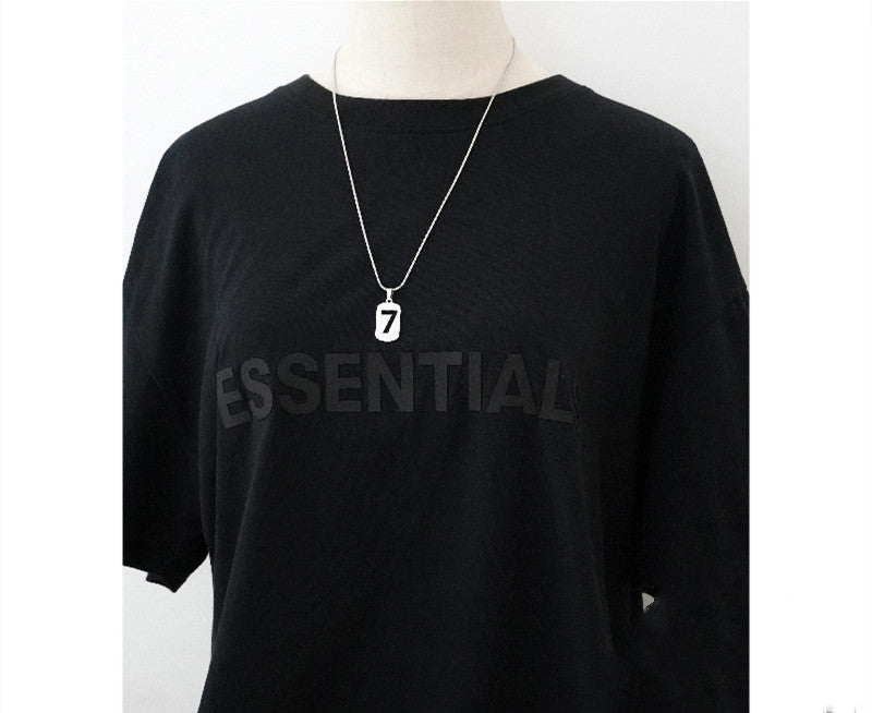 Lucky 7 Steel Pendant Necklace