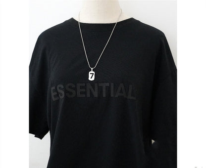 Lucky 7 Steel Pendant Necklace